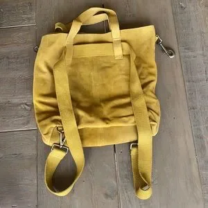 We The Free Yellow Suede Backpack Free People Free Fall Backpack - Sunlit Yellow | Editorialist main image 4
